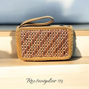Chic Woven Mini Bag in Tan and Brown